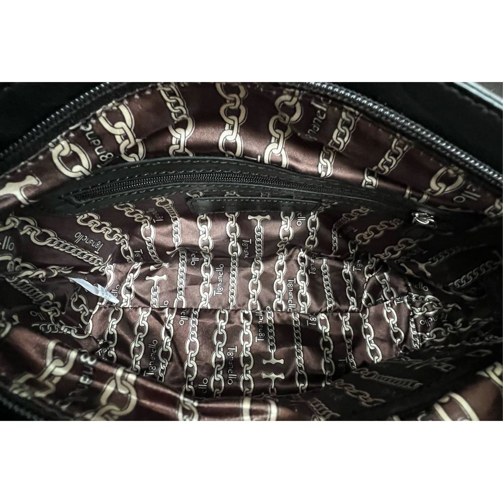 Tignanello shoulder bag in a very nice purple color with black accents - Picture 8 of 9